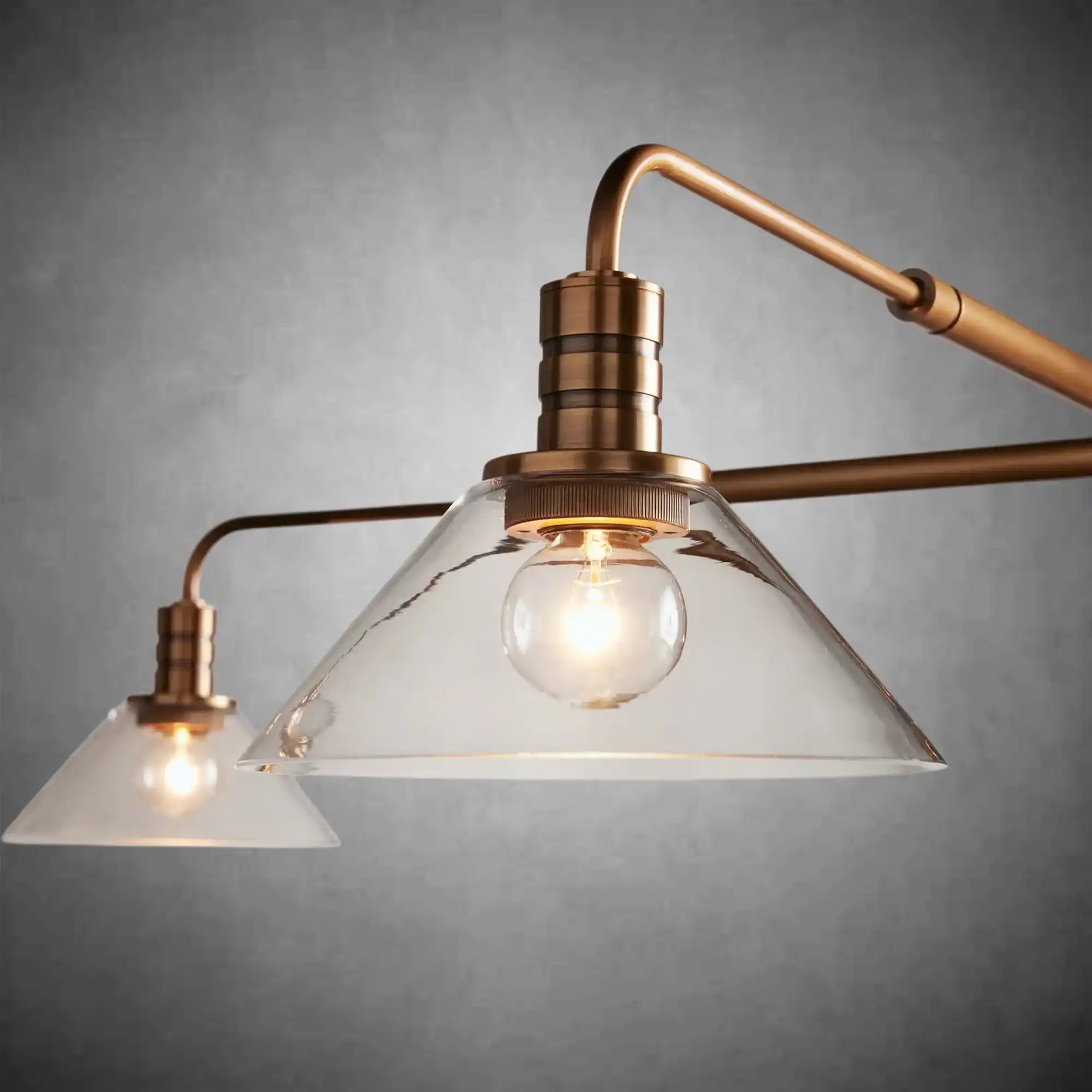 Theron Glass Round Chandelier 30'' 52'' - Zelno Lighting