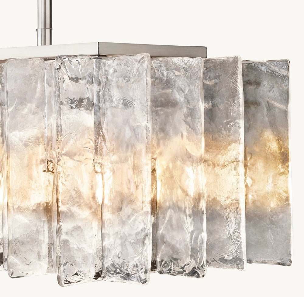 Trama Rectangular Chandelier 49" - Zelno Lighting