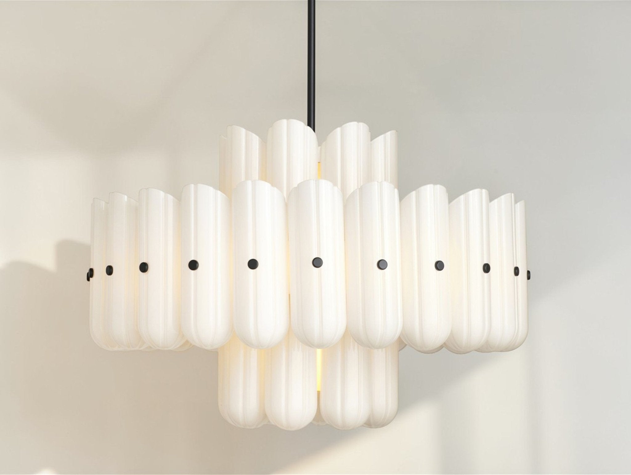 Virello Double Tier Column Chandelier - Zelno Lighting