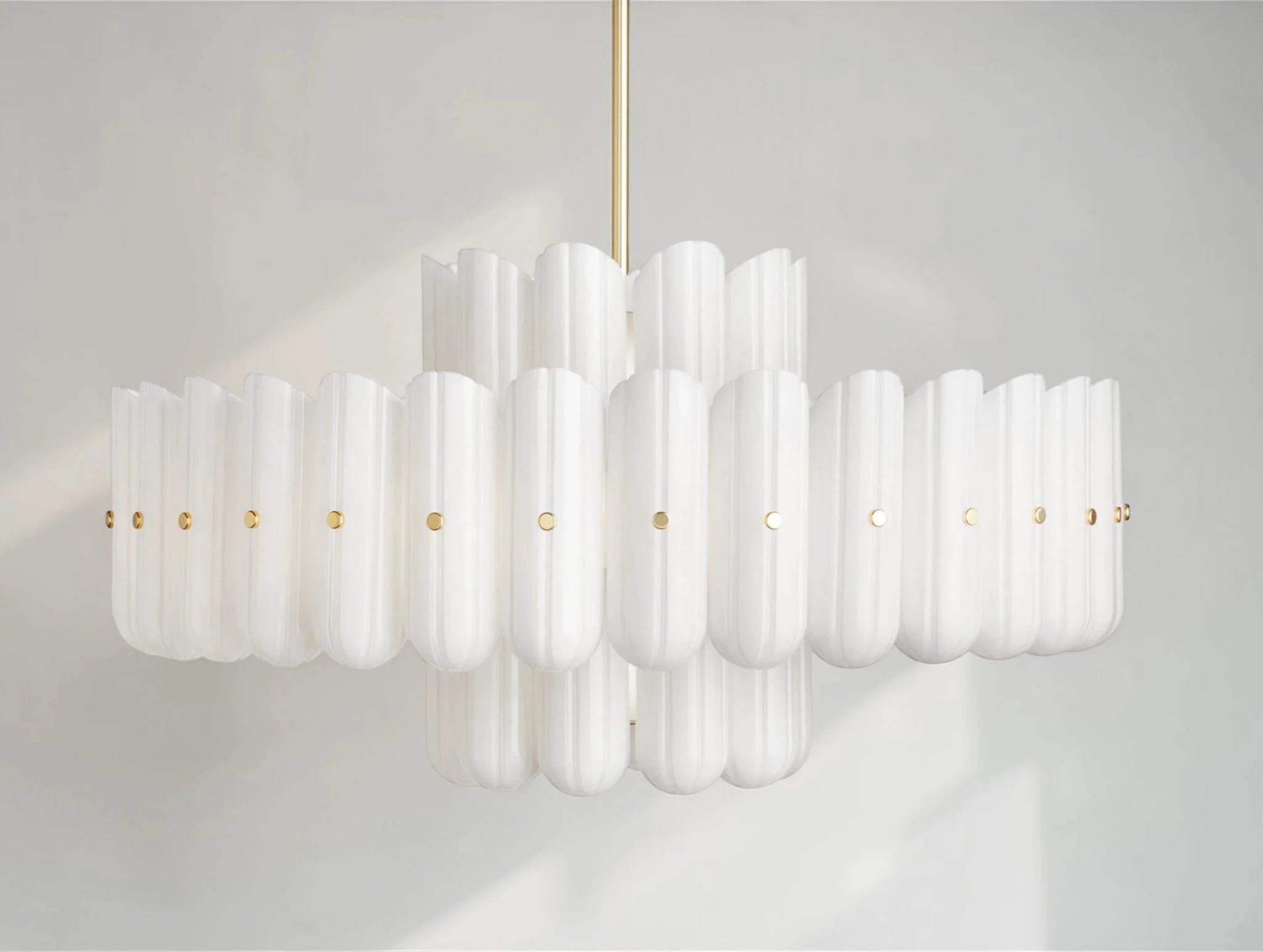 Virello Double Tier Column Chandelier - Zelno Lighting