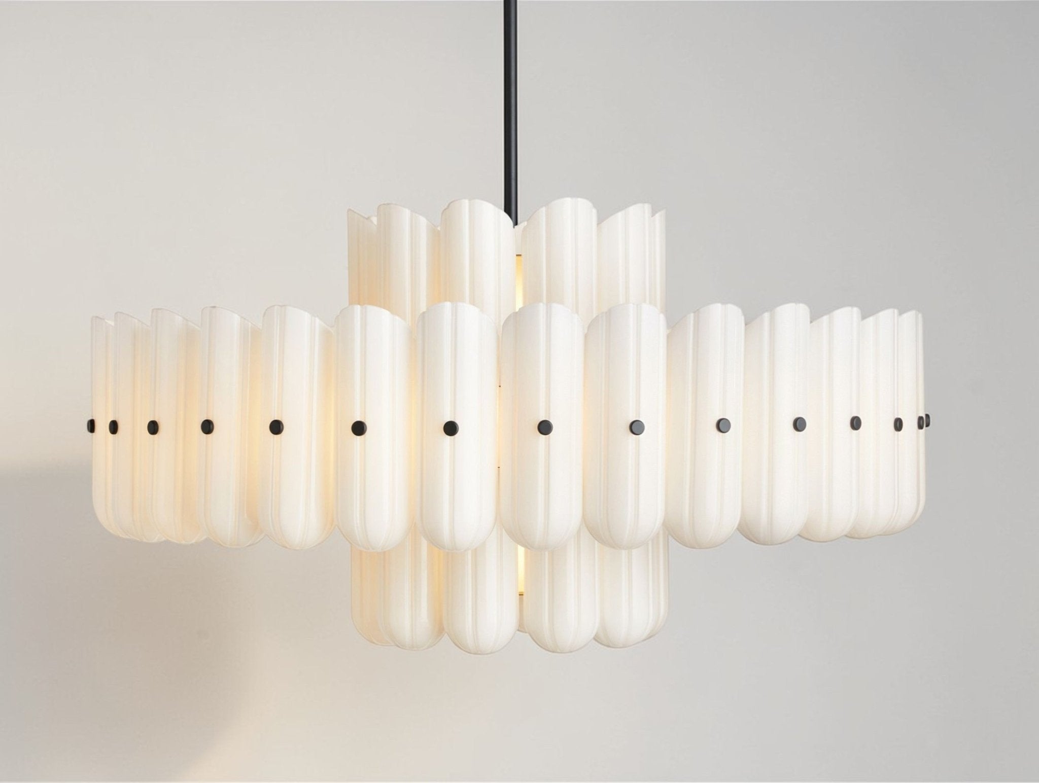 Virello Double Tier Column Chandelier - Zelno Lighting