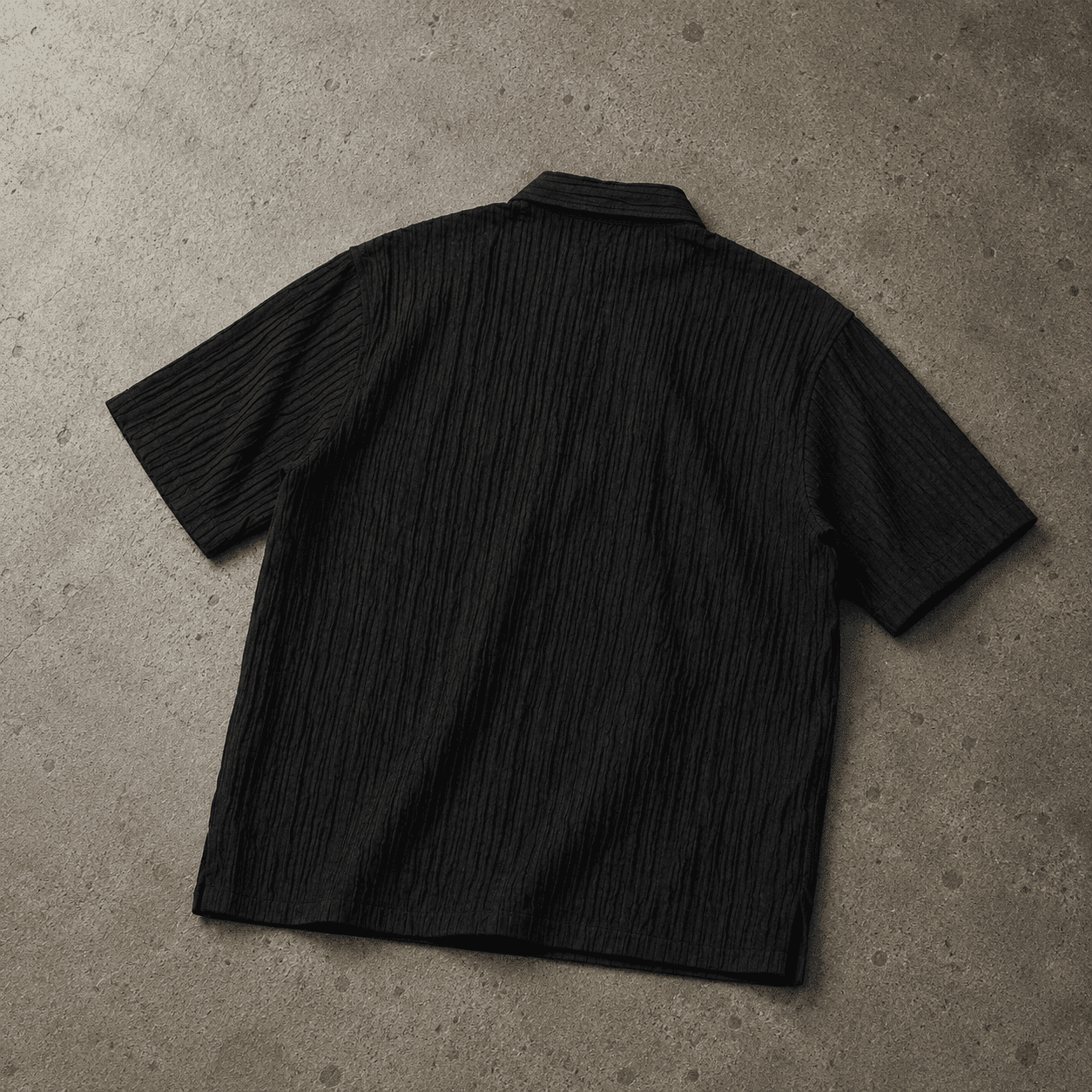 Men's Oversized Crinkle Textured Relaxed Fit Shirt