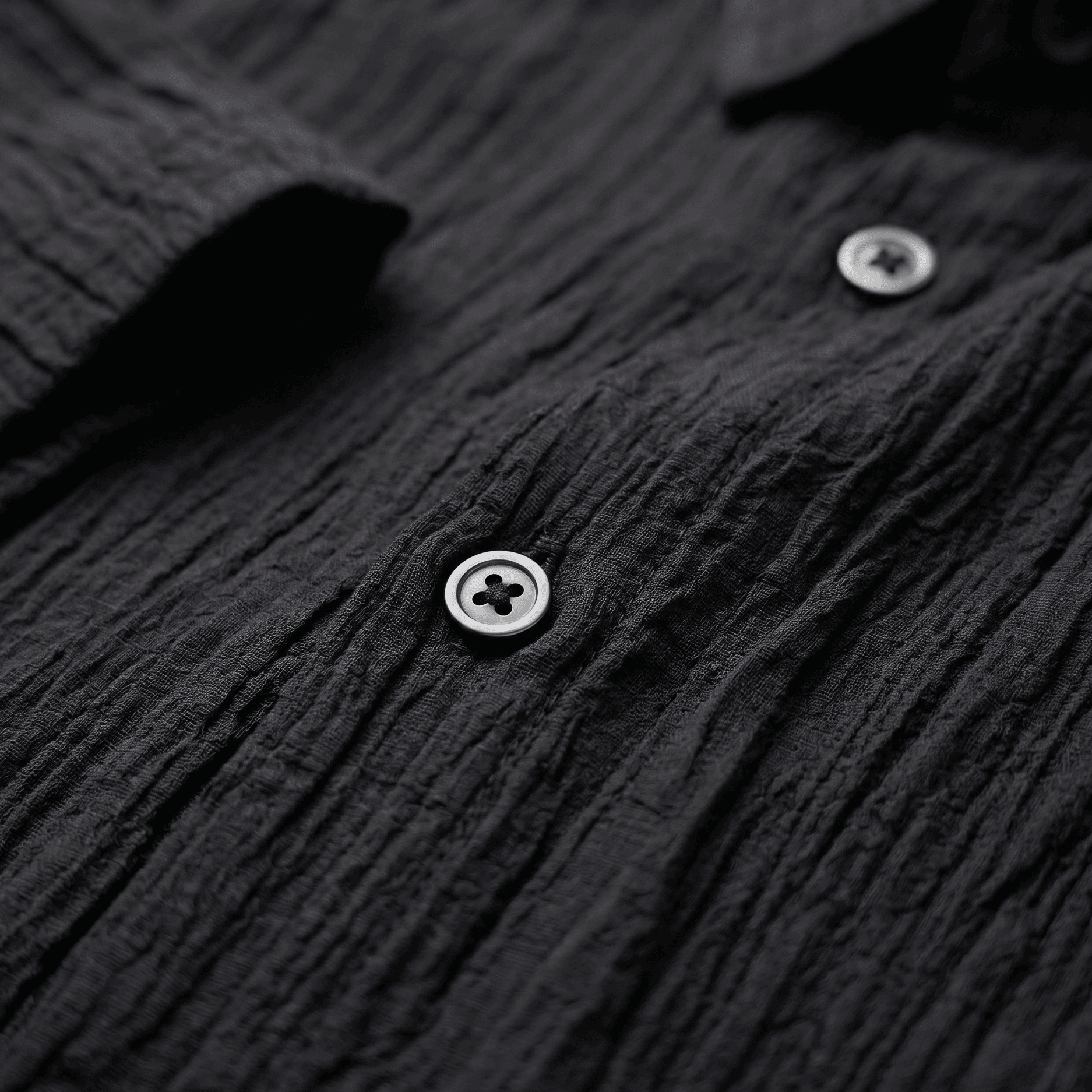 Men's Oversized Crinkle Textured Relaxed Fit Shirt