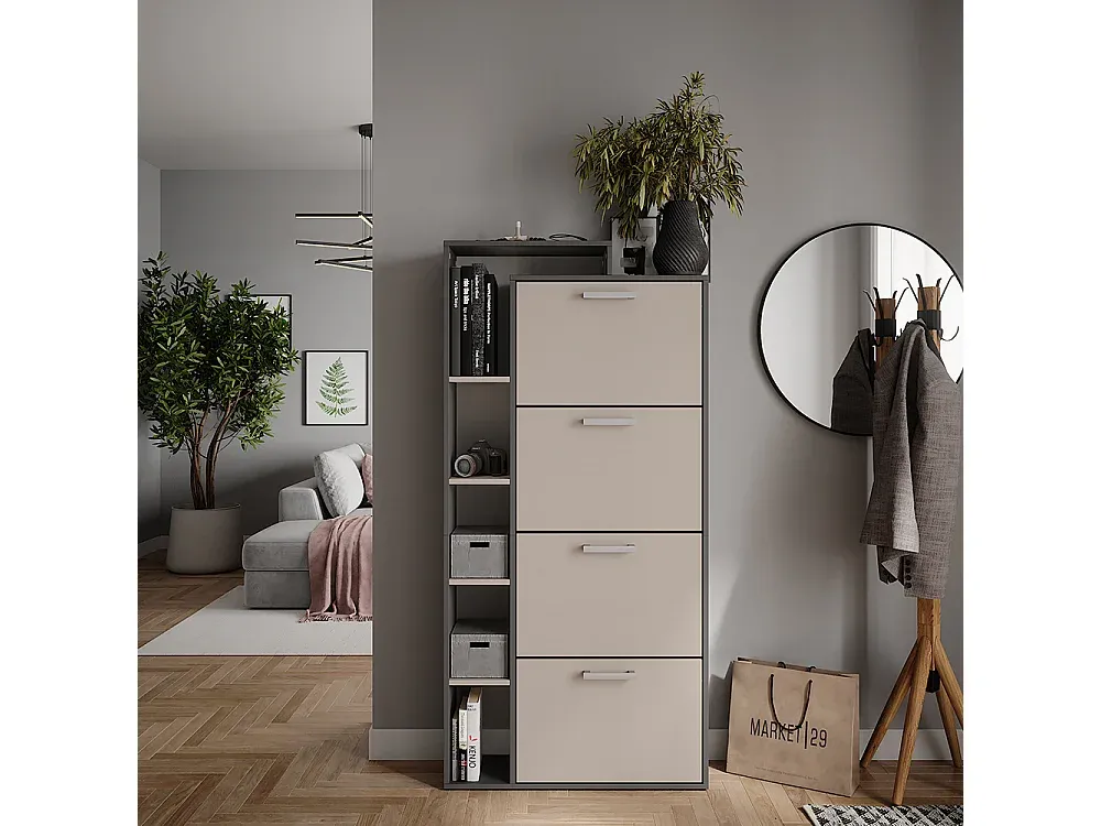 Wohnzimmer und Flur,Bereich Flurmöbel und Ordnungshelfer,Schuhschrank-Homanovae