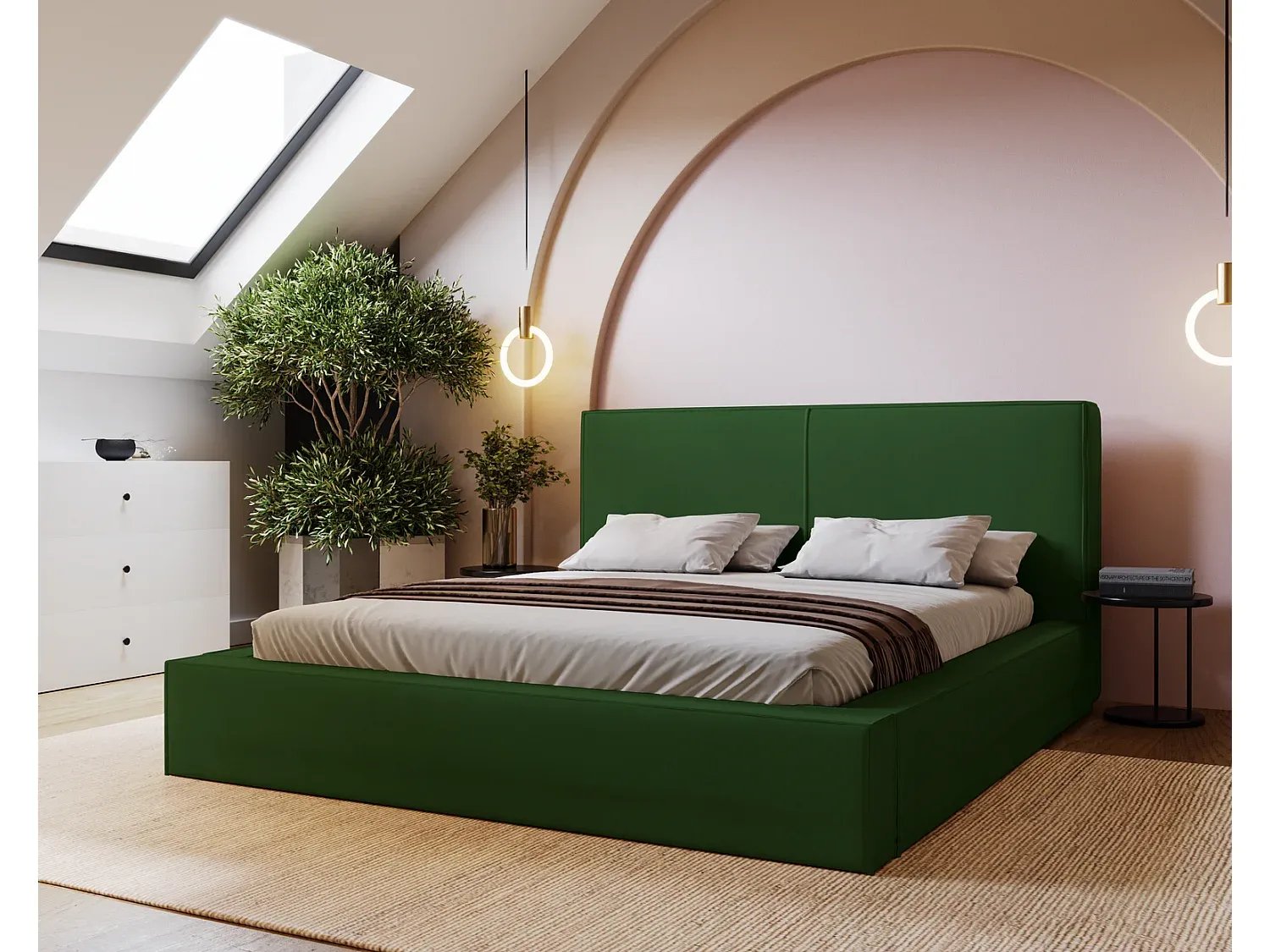Schlafzimmer,Bereich Bett,Bett mit Bettkasten-Homanovae