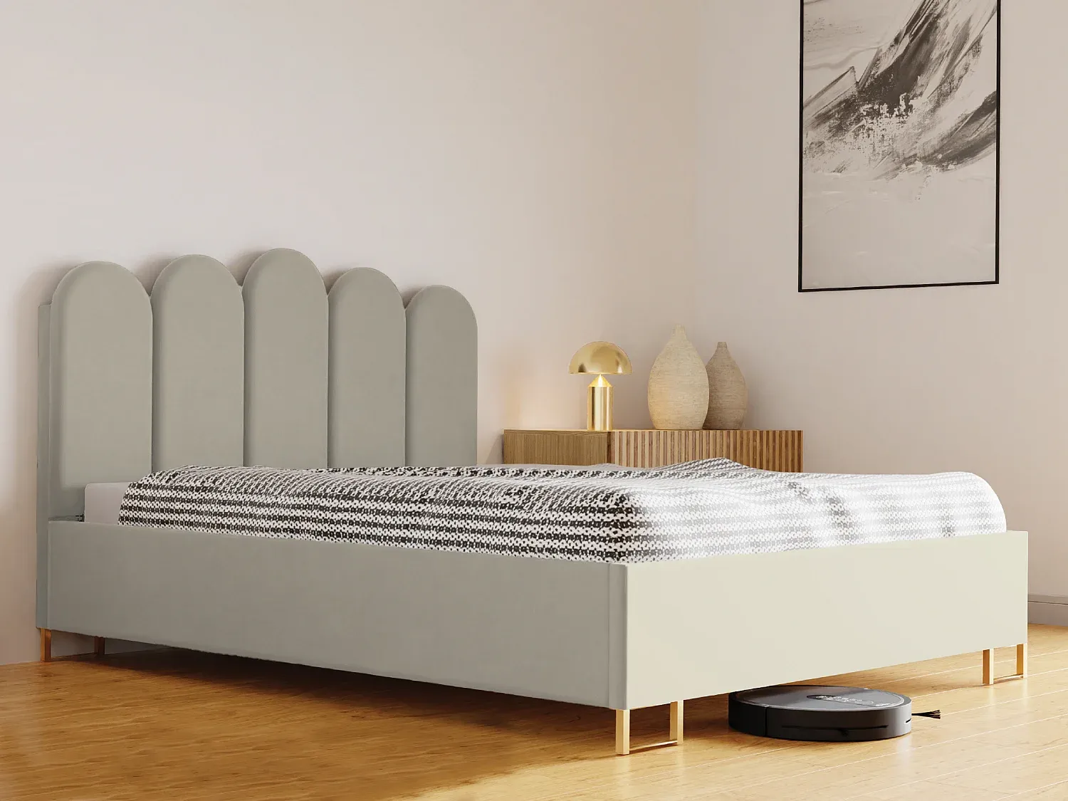 Schlafzimmer,Bereich Bett,Bett mit Bettkasten-Homanovae