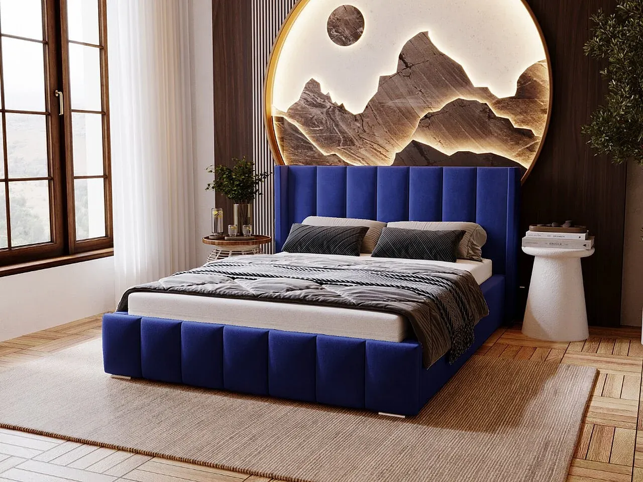 Schlafzimmer,Bereich Bett,Bett mit Bettkasten-Homanovae