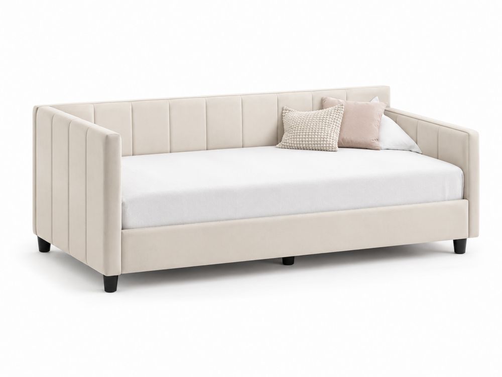Diván de Madera y Poliéster Beige con Almohadas-Lumvellae
