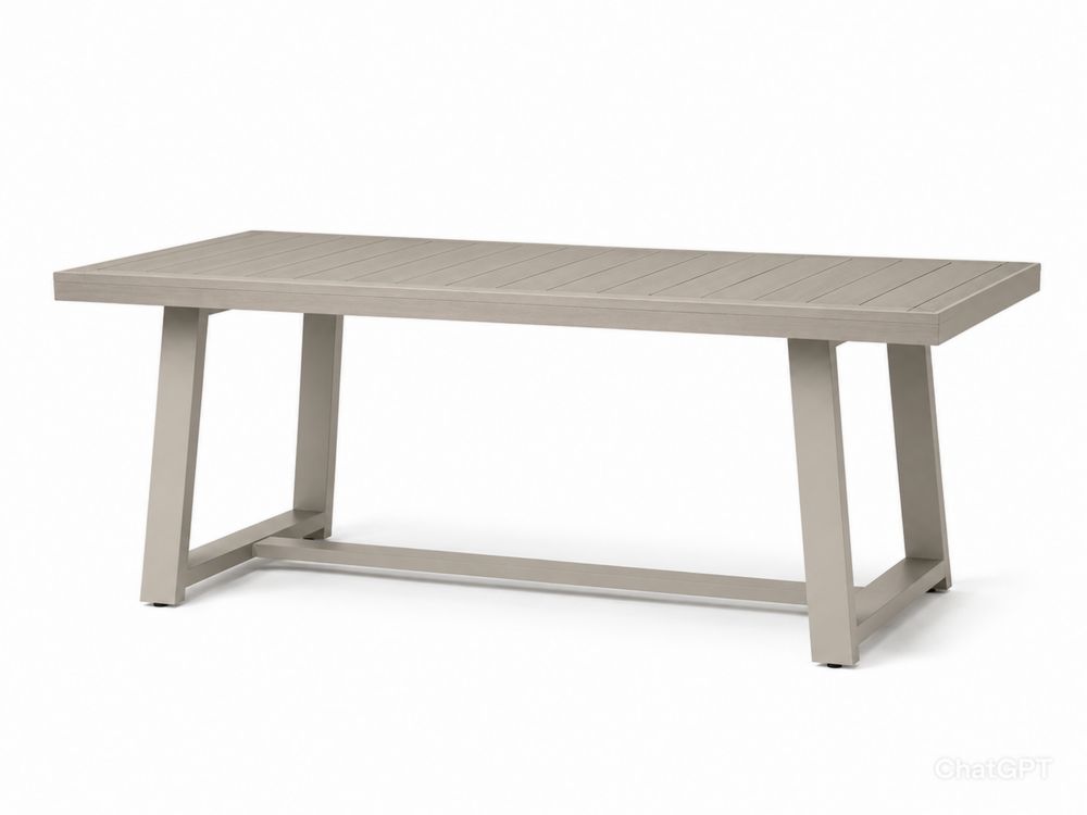 Mesa de comedor de aluminio para exterior 150x90x75 cm-Lumvellae