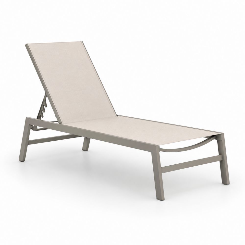 Tumbona de aluminio y textilene beige-Lumvellae