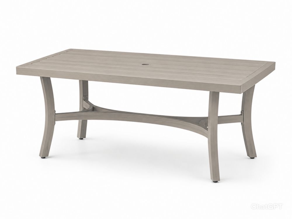 Mesa de aluminio para exterior color Gris 150x90x75 cm-Lumvellae