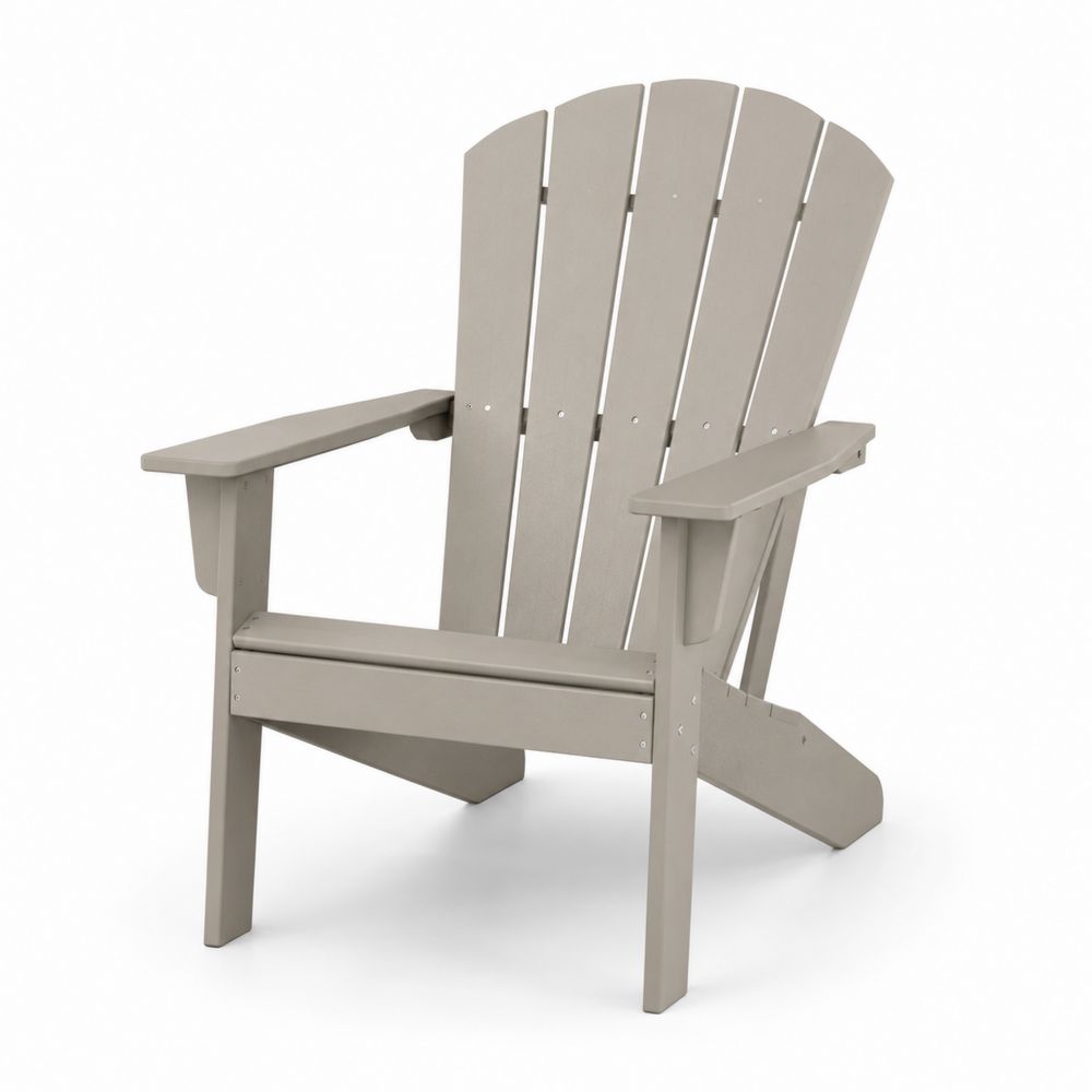 Silla Adirondack de Madera Compuesta para Exterior Color Arena-Lumvellae