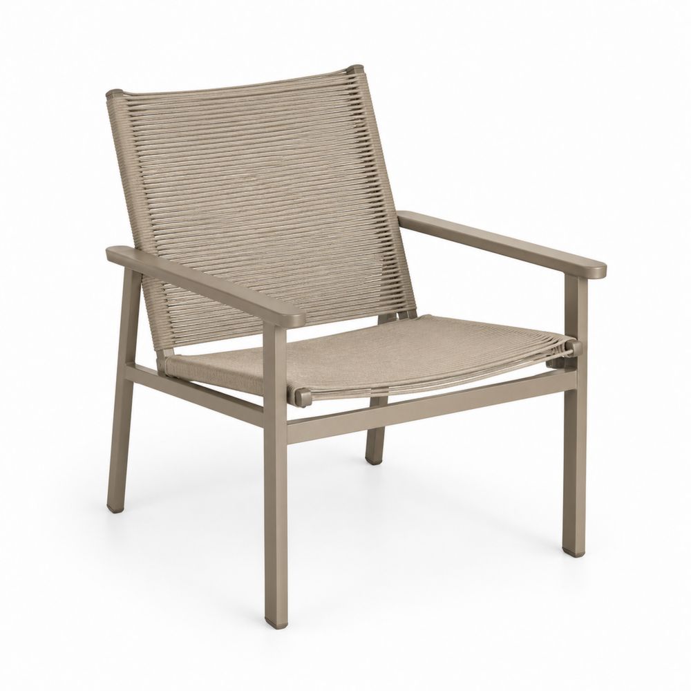 Silla de aluminio con cuerda de poliéster Beige-Lumvellae