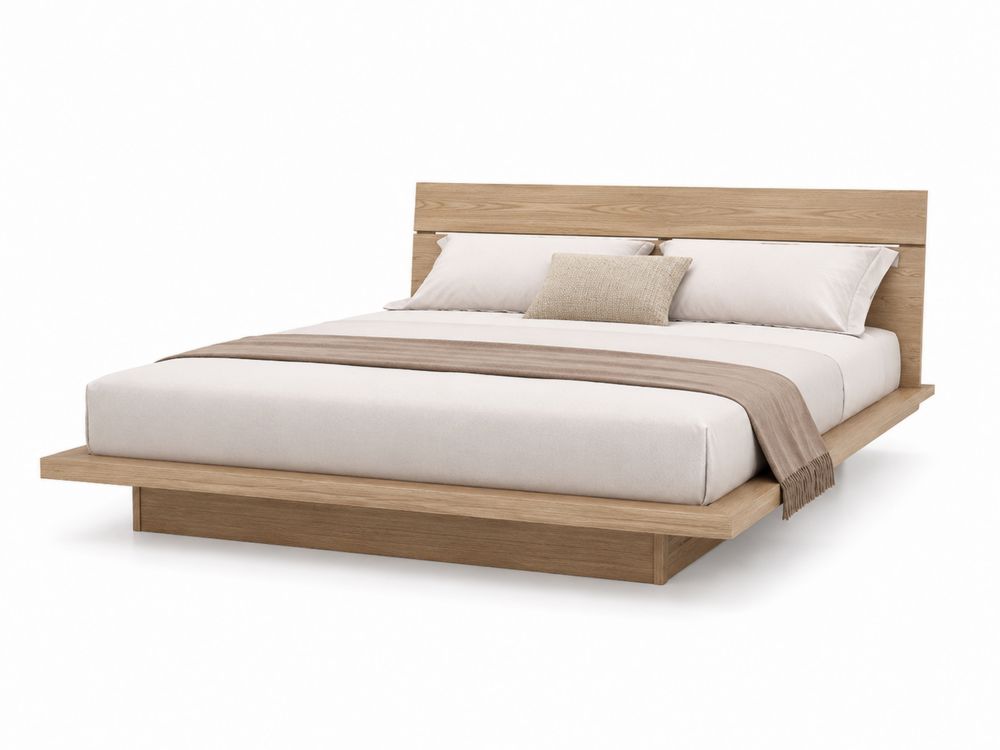 Cama de Madera Maciza con Colchón y Almohadas Incluidas-Lumvellae