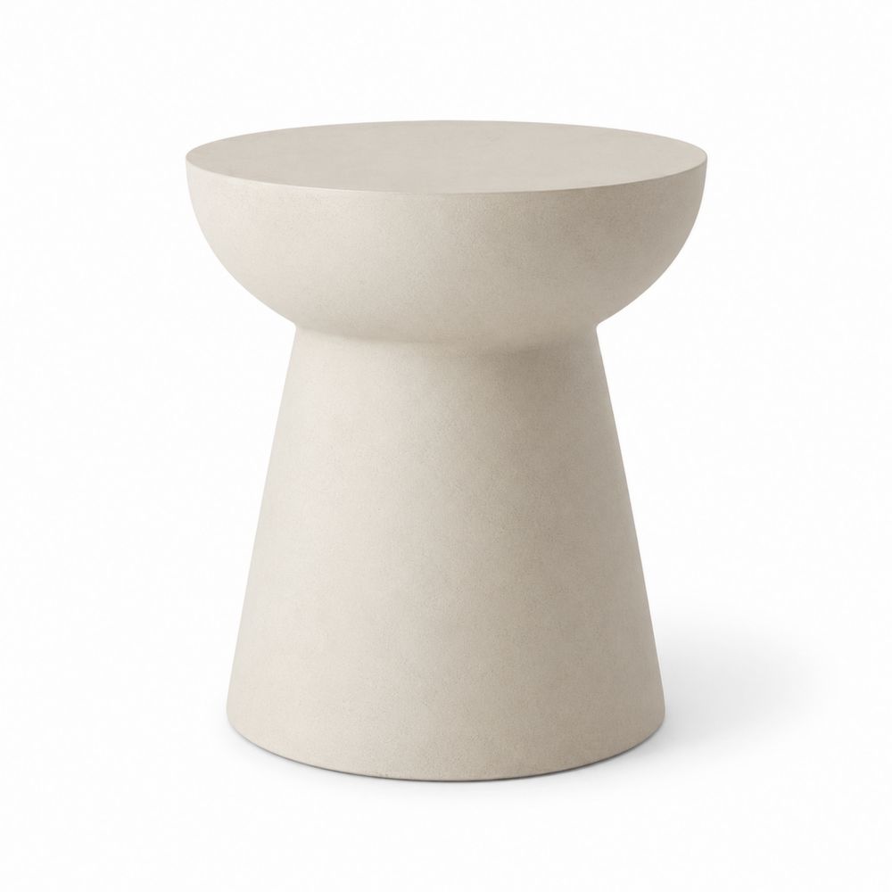 Mesa Auxiliar de Hormigón Beige 45cm-Lumvellae