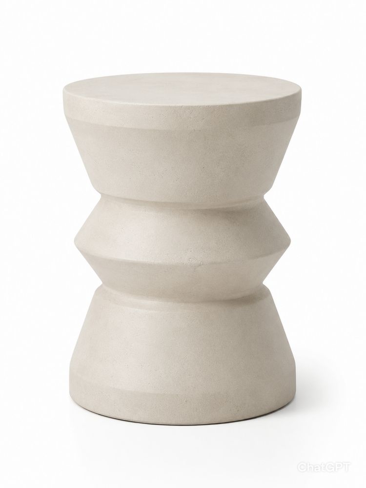 Mesa auxiliar de hormigón de exterior 40x40x45 cm Gris Claro-Lumvellae