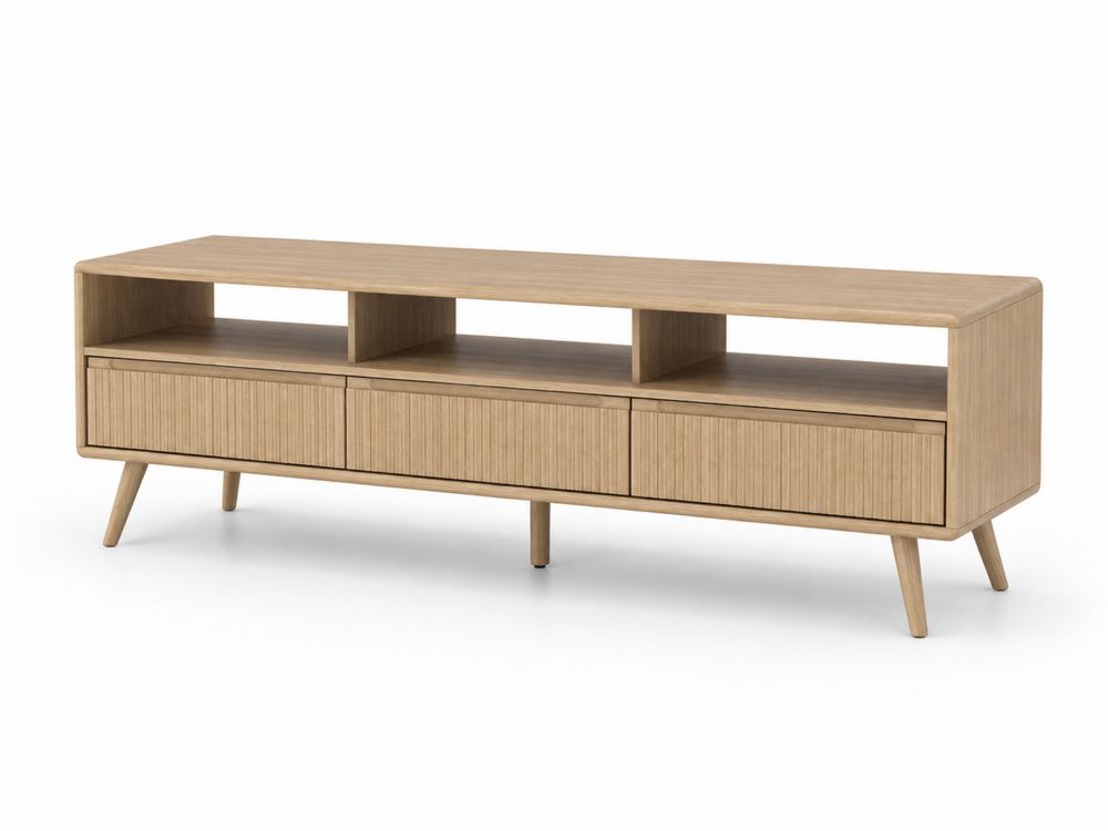 Mueble de madera con estantes y cajones 140cm-Lumvellae