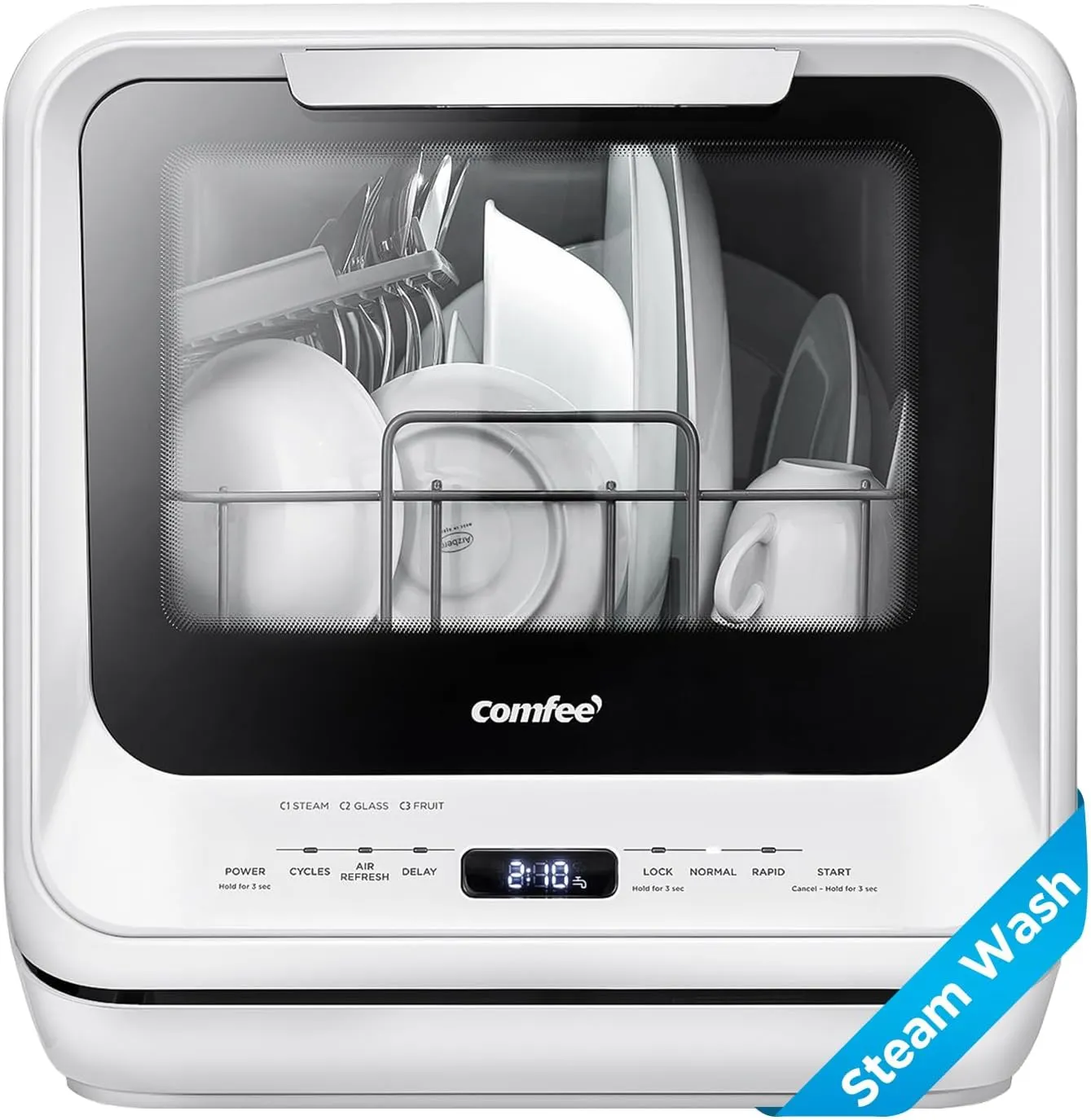 COthtMFEE' Lave-vaisselle portable à poser avec réservoir d’eau intégré de 5 L