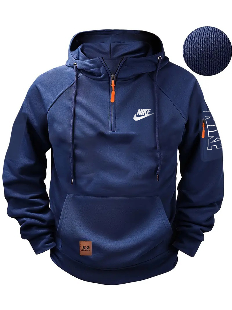 Men's Sweatshirt - Long Sleeve, Polyester Blend, Ideal for Fall and Winter