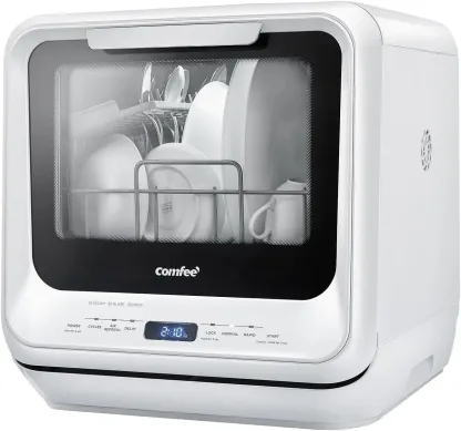 COthtMFEE' Lave-vaisselle portable à poser avec réservoir d’eau intégré de 5 L