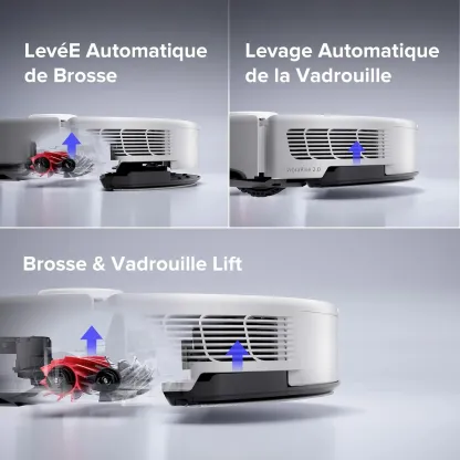 Robthtorock Saros 10 Aspirateur Robot 22,000 Pa DuoDivide Anti-Enchevétrements, Robot Aspirateur Le Plus Fin, Reactive Al 3.0
