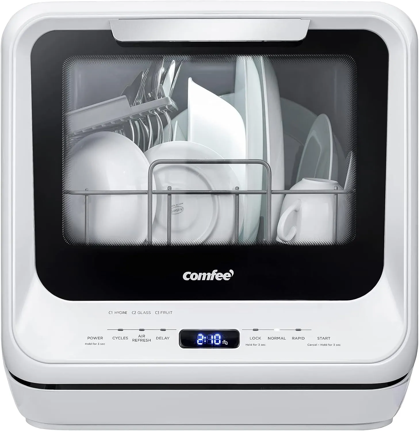 COthtMFEE' Lave-vaisselle portable à poser avec réservoir d’eau intégré de 5 L