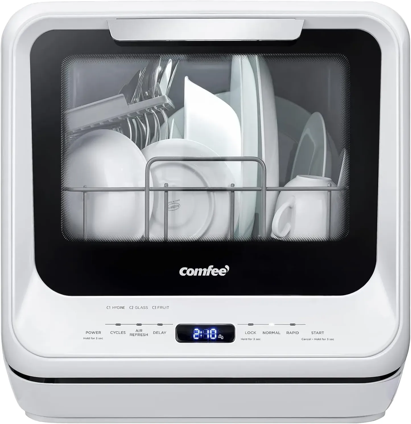 COthtMFEE' Lave-vaisselle portable à poser avec réservoir d’eau intégré de 5 L
