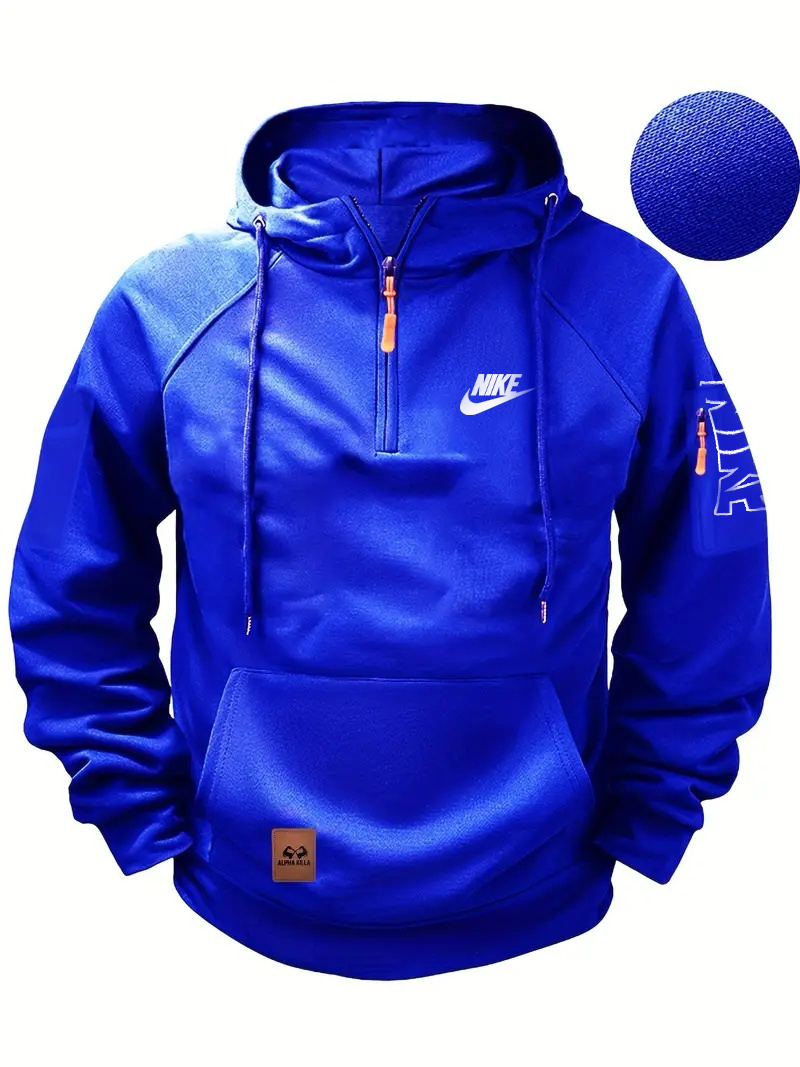 Men's Sweatshirt - Long Sleeve, Polyester Blend, Ideal for Fall and Winter
