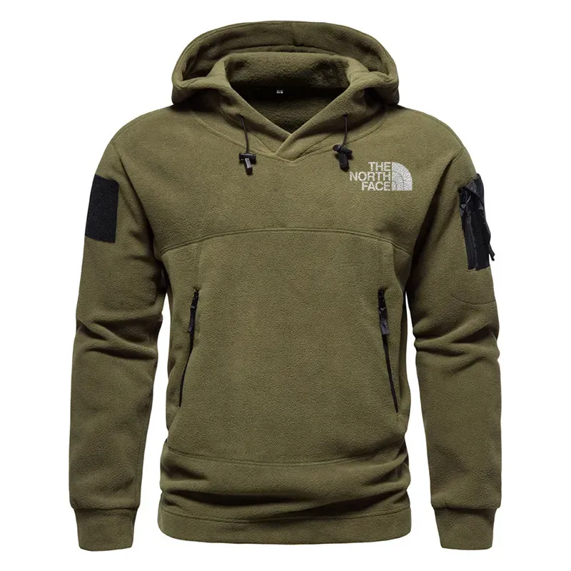 Men's hooded outdoor tactical solid color hoodie