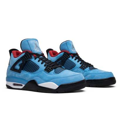 (Men's) Air Jordan 4 Retro x Travis Scott 'Cactus Jack UNC University Blue'