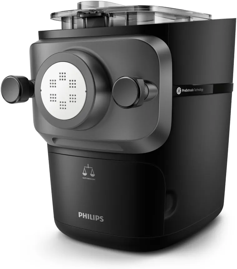 Phthtilips Pastamaker série 7000 Machine à pâtes, moules pour spaghettis, lasagnes et autres, 200 W, noir (HR2665/96)