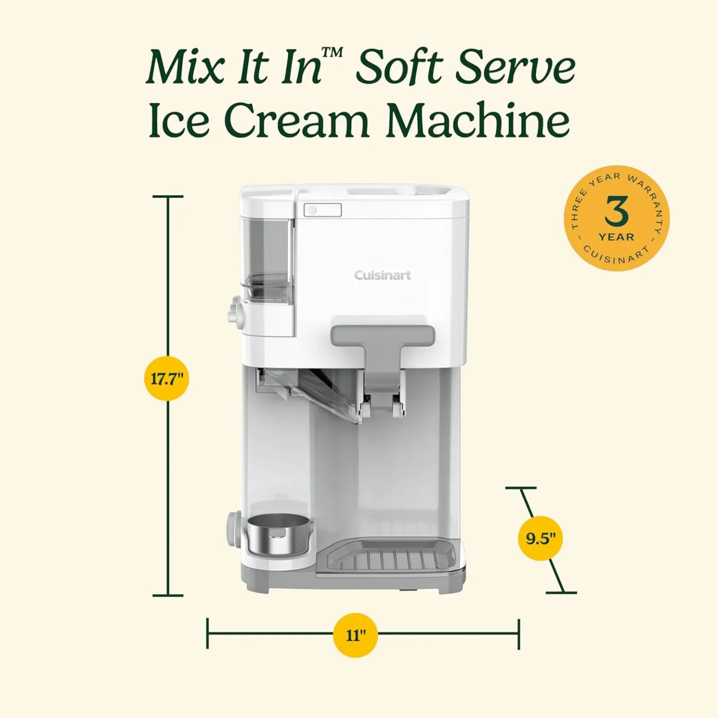 Cuisinthtart Machine à glace italienne 1.42l - ice48e