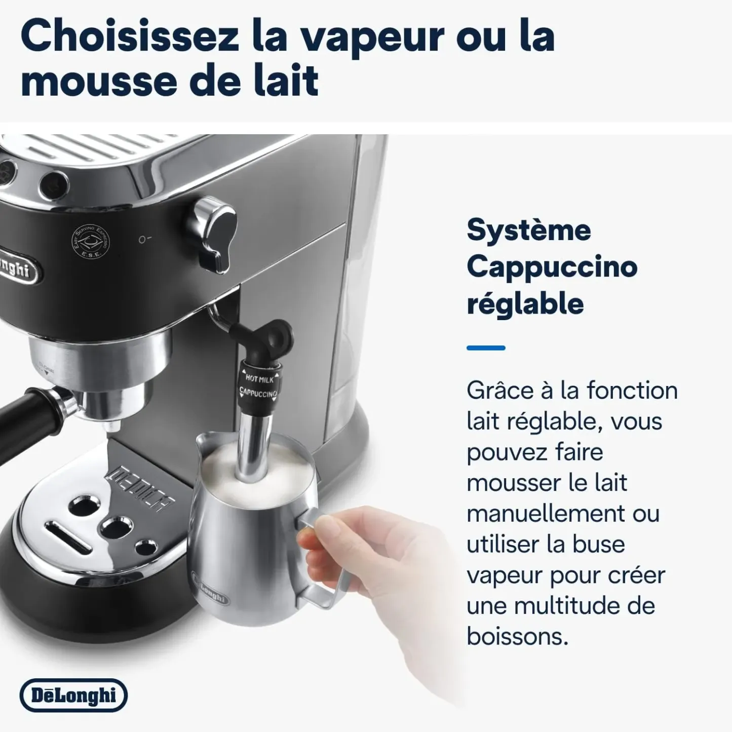 DELthtONGHI Cafetière filtre manuelle Dedica Style EC685.BK