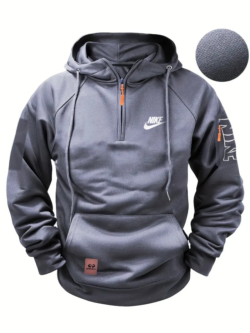 Men's Sweatshirt - Long Sleeve, Polyester Blend, Ideal for Fall and Winter