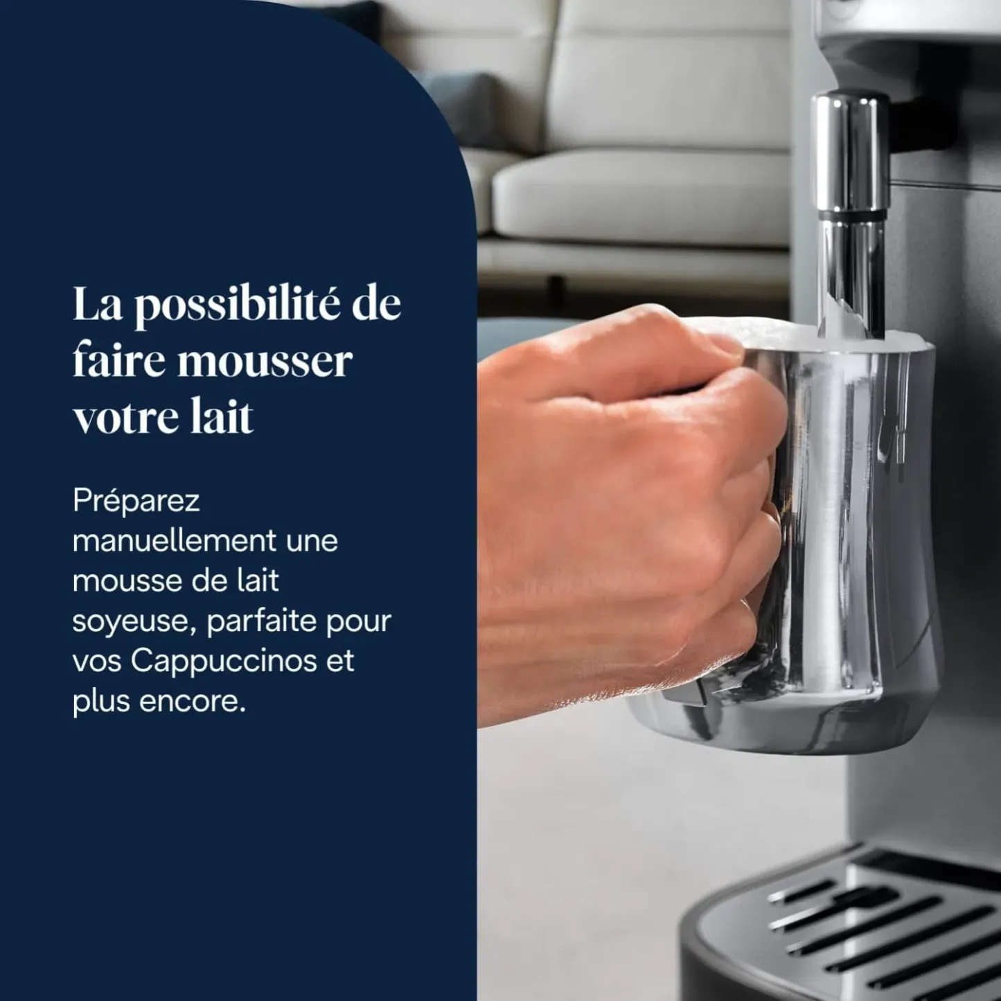 De'Lthtonghi Magnifica Evo – Machine à café et cappuccino avec broyeur intégré