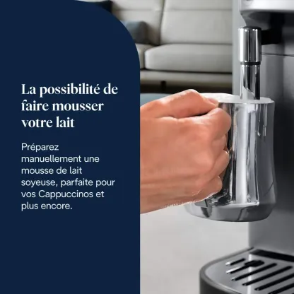 De'Lthtonghi Magnifica Evo – Machine à café et cappuccino avec broyeur intégré