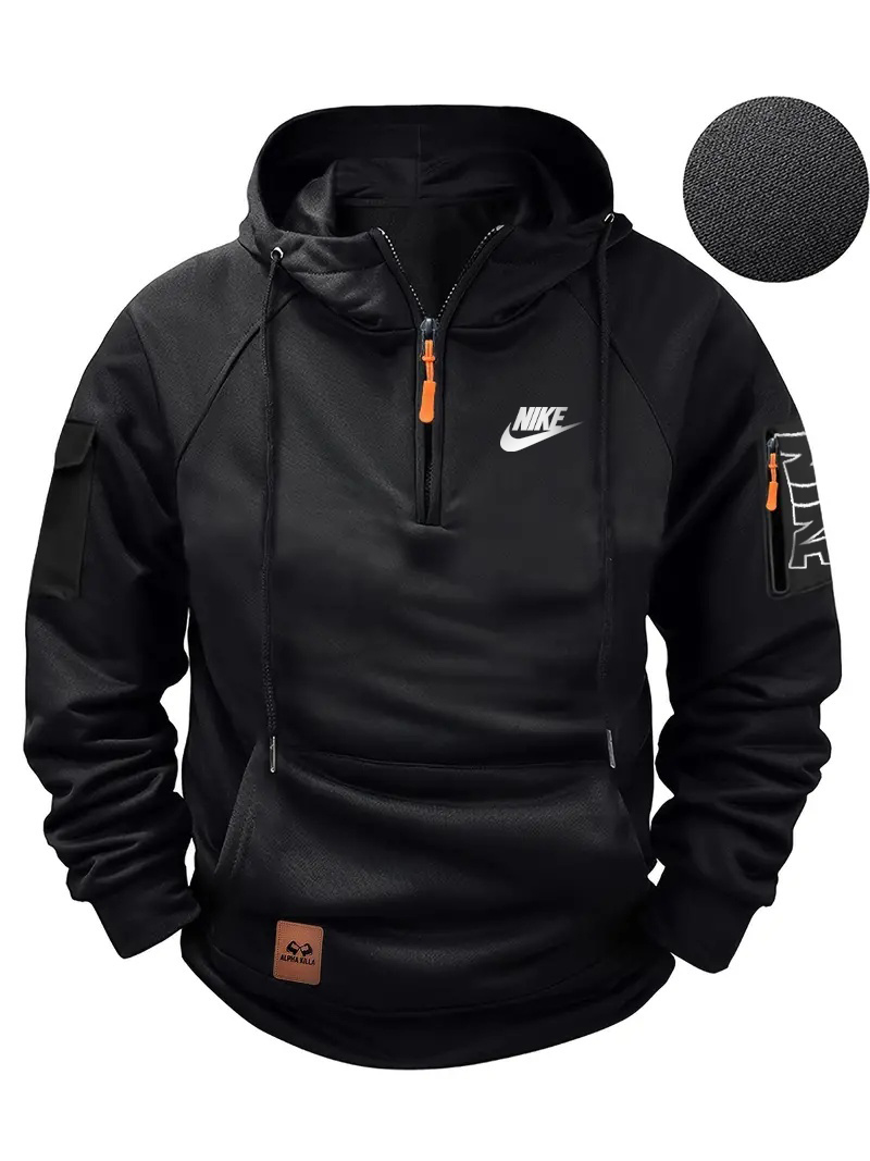Men's Sweatshirt - Long Sleeve, Polyester Blend, Ideal for Fall and Winter
