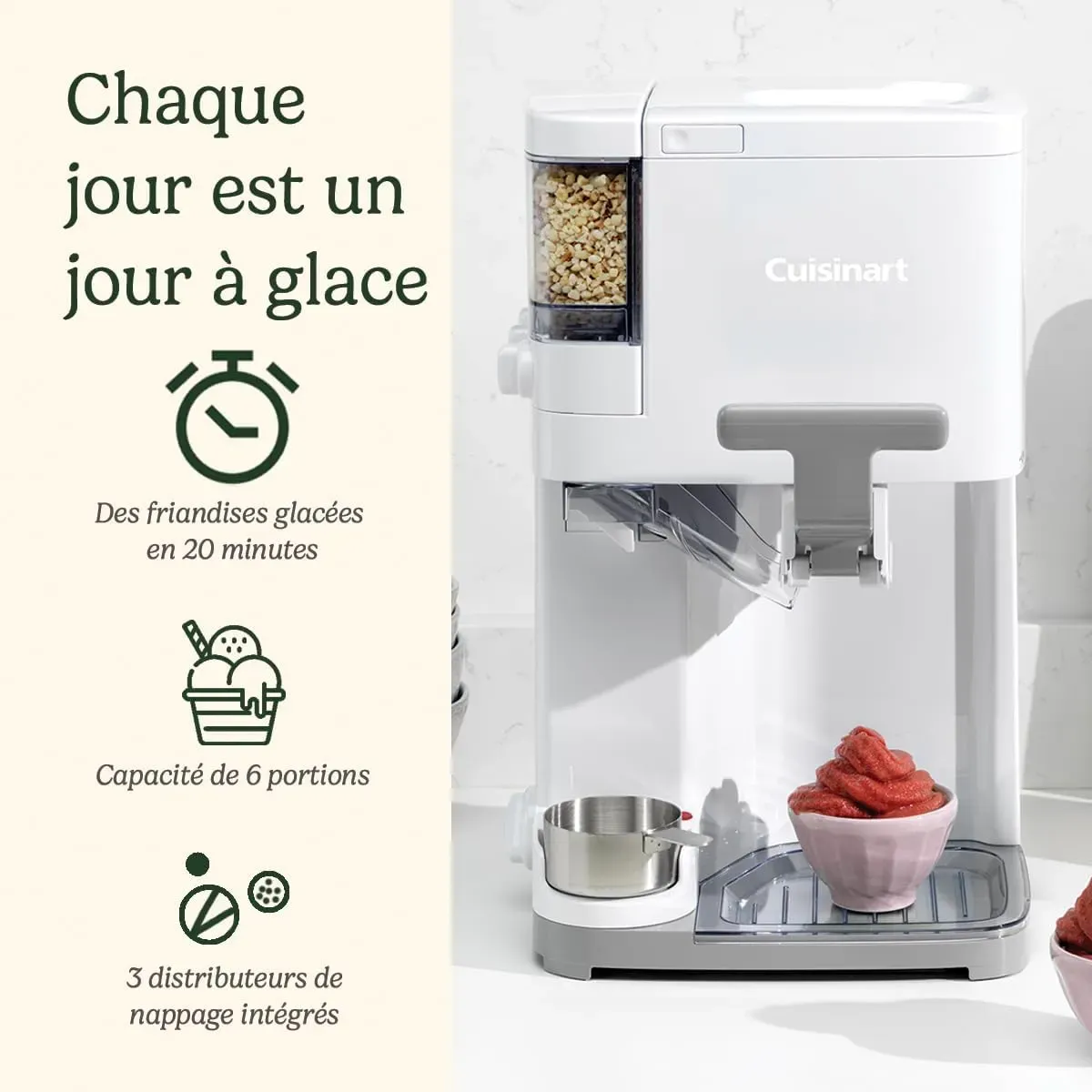Cuisinthtart Machine à glace italienne 1.42l - ice48e