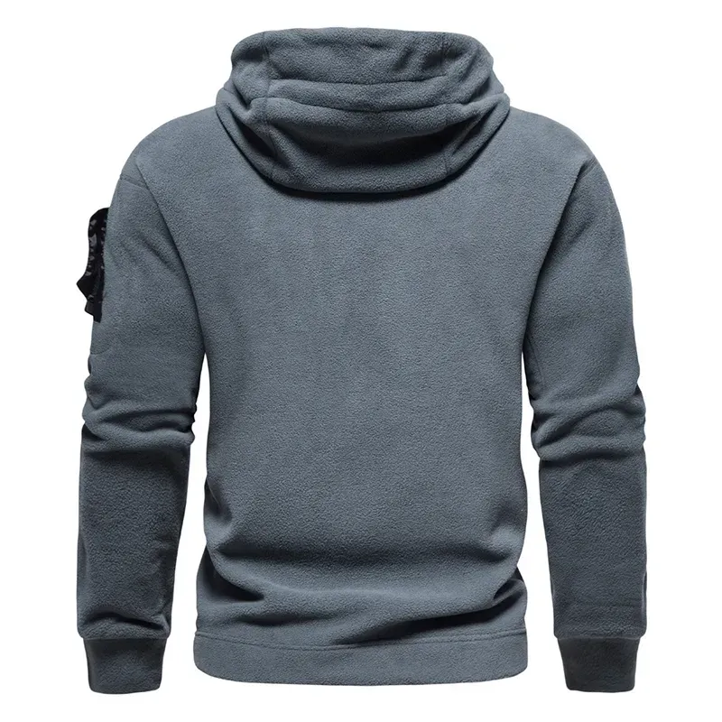 Men's hooded outdoor tactical solid color hoodie