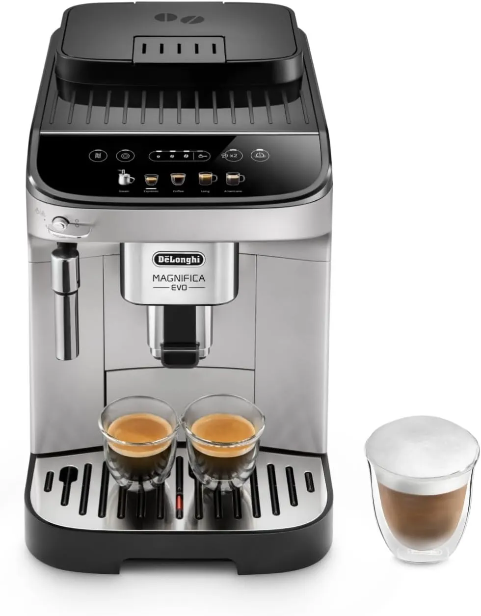 De'Lthtonghi Magnifica Evo – Machine à café et cappuccino avec broyeur intégré