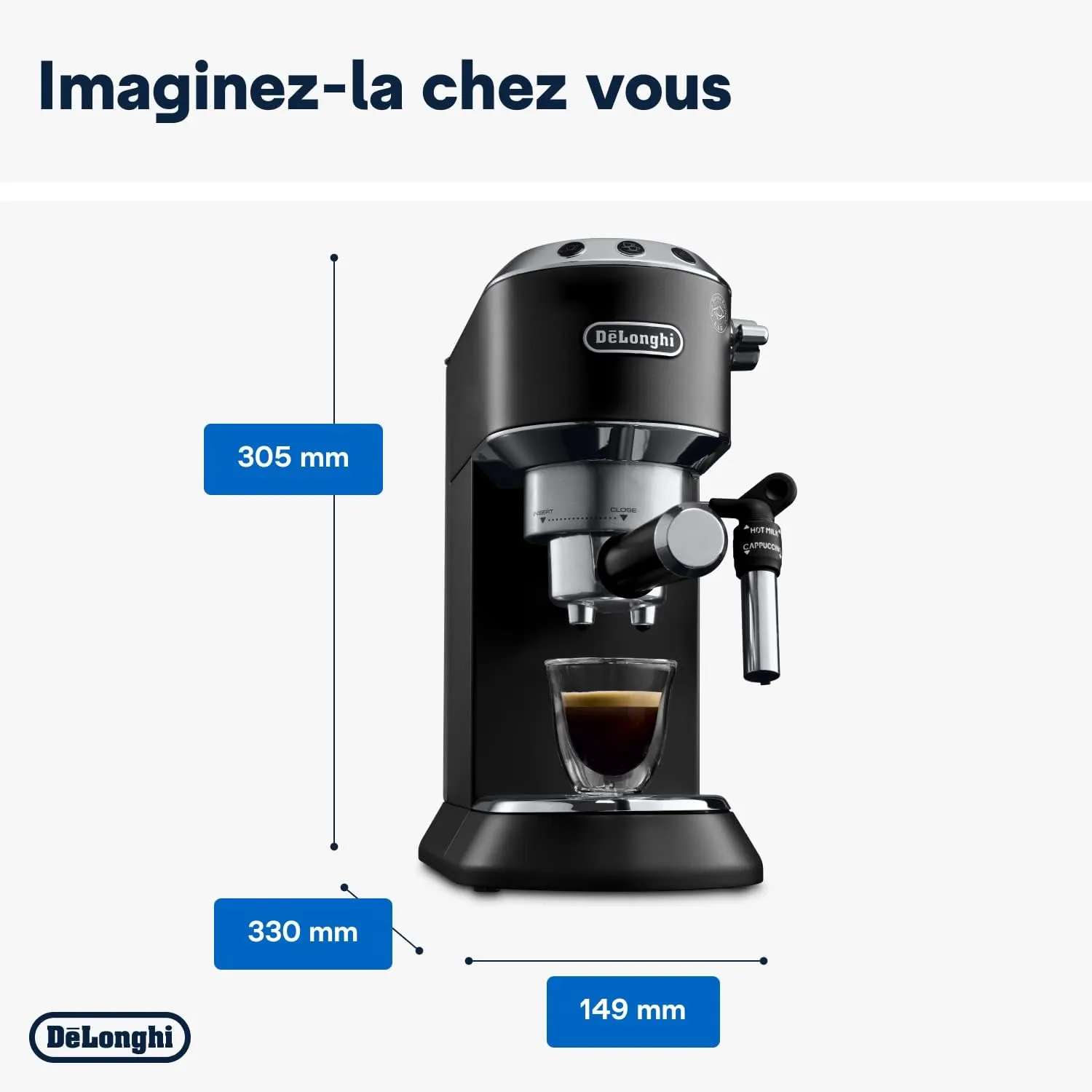 DELthtONGHI Cafetière filtre manuelle Dedica Style EC685.BK