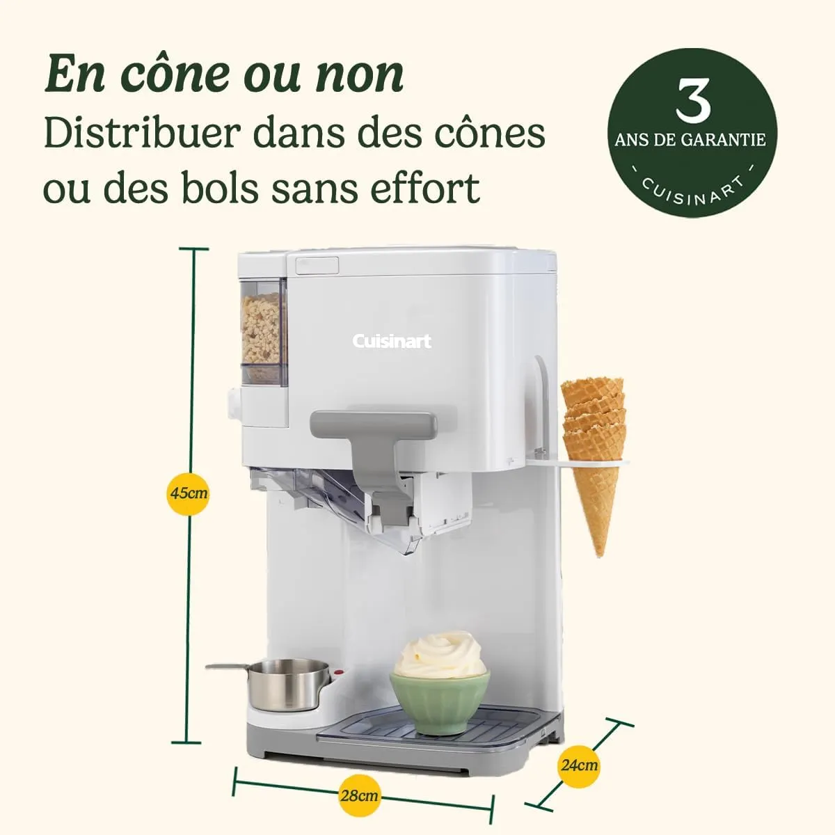 Cuisinthtart Machine à glace italienne 1.42l - ice48e