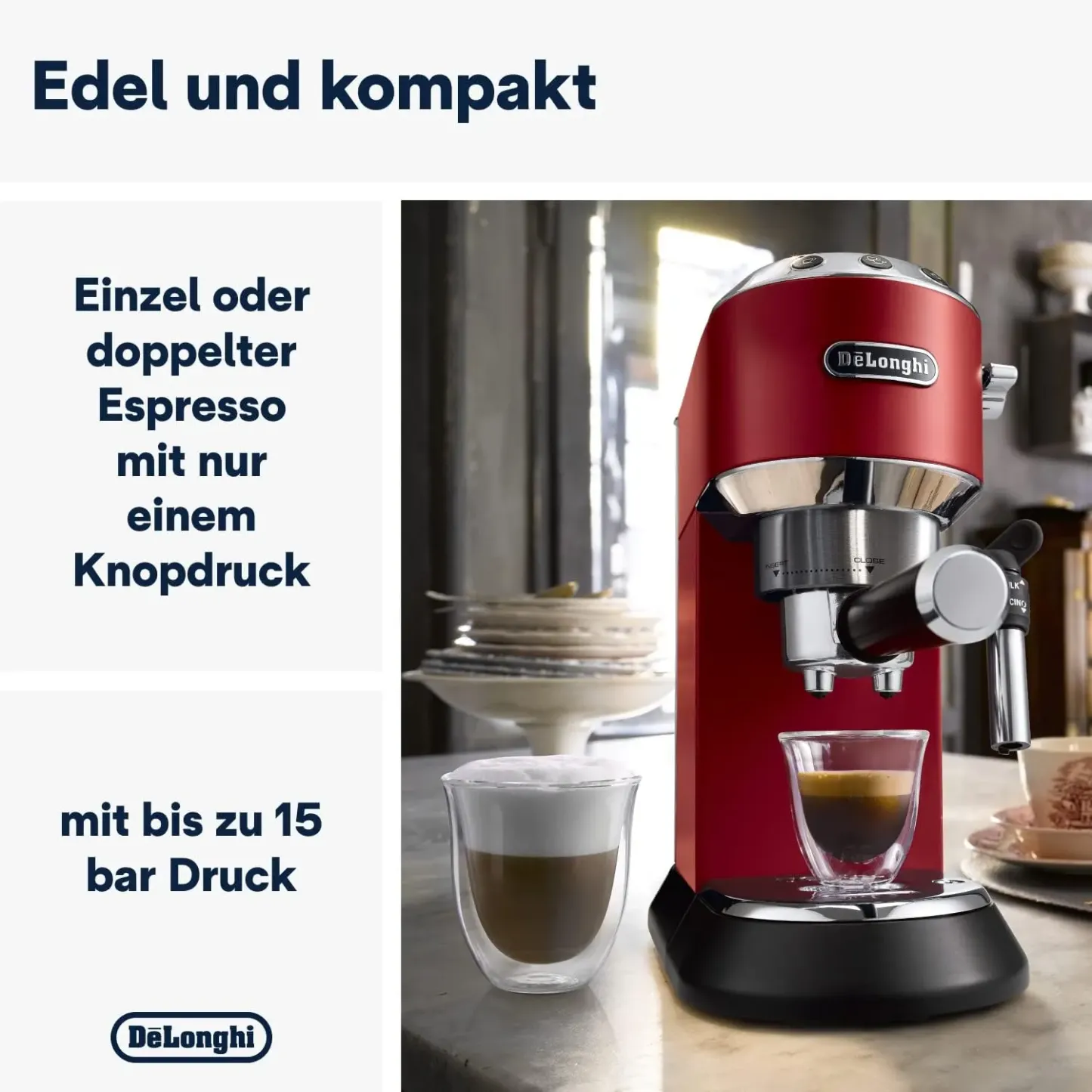DELthtONGHI Cafetière filtre manuelle Dedica Style EC685.BK