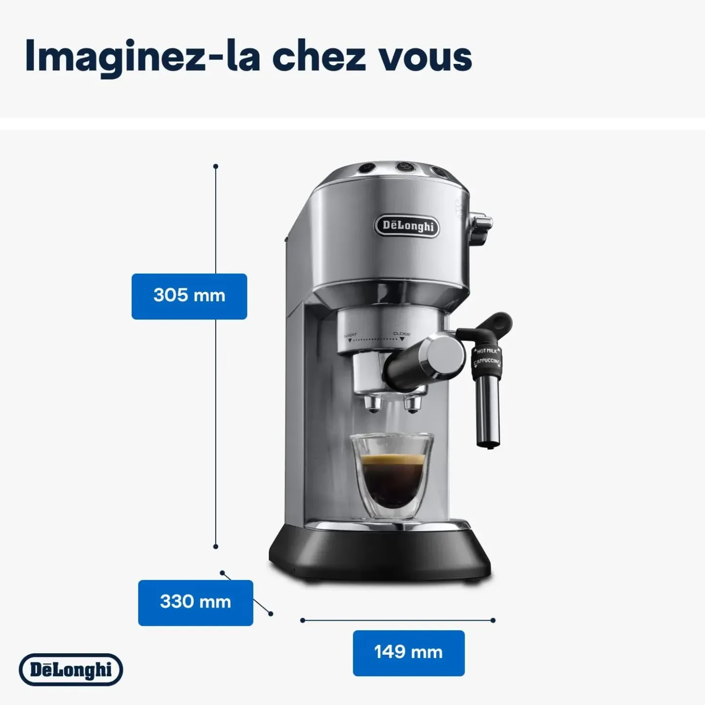 DELthtONGHI Cafetière filtre manuelle Dedica Style EC685.BK