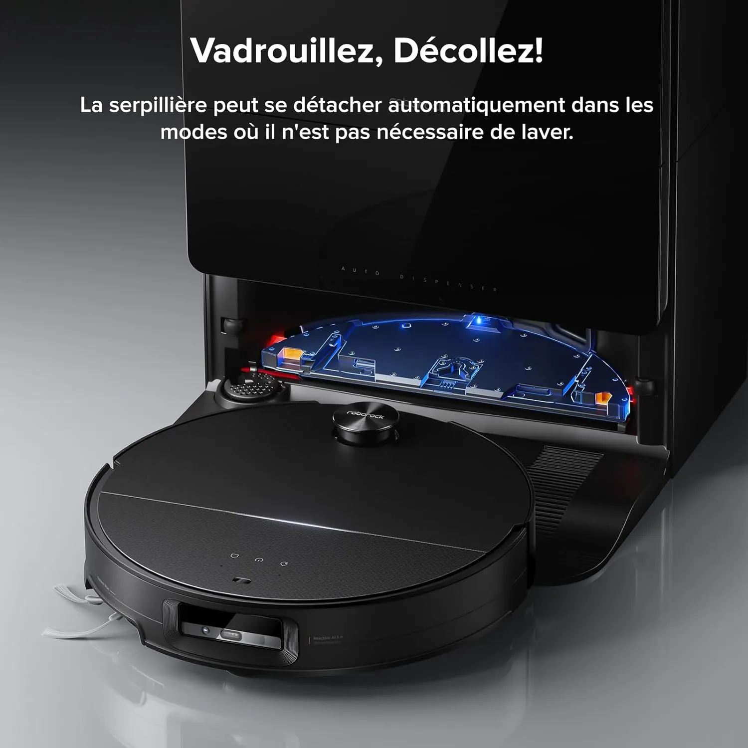 Robthtorock Saros 10 Aspirateur Robot 22,000 Pa DuoDivide Anti-Enchevétrements, Robot Aspirateur Le Plus Fin, Reactive Al 3.0