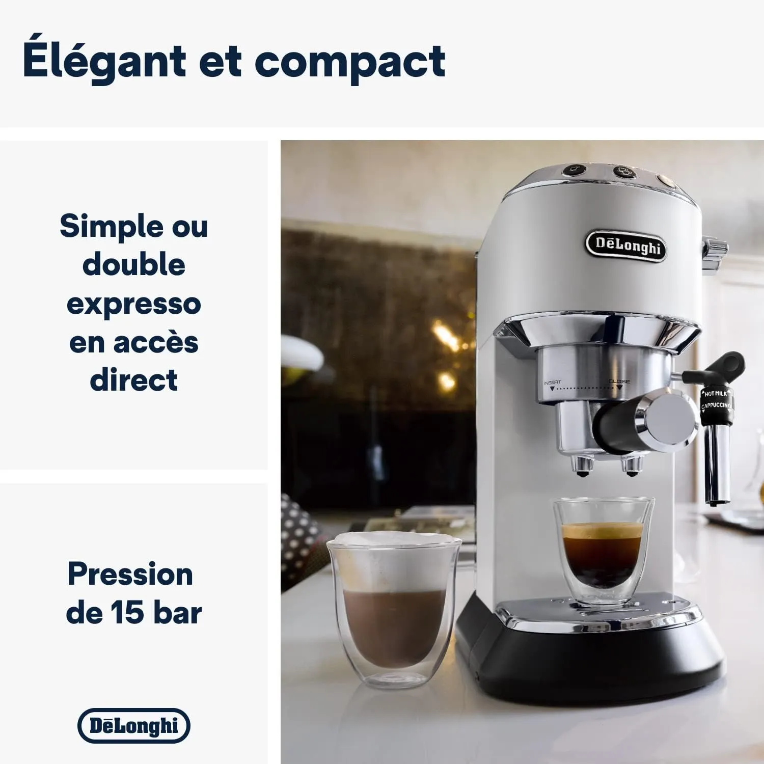 DELthtONGHI Cafetière filtre manuelle Dedica Style EC685.BK