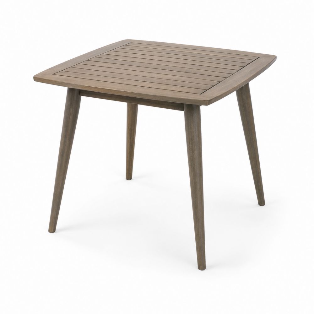 Mesa cuadrada de madera de acacia 90x90x75 cm Marrón-Zenterrae