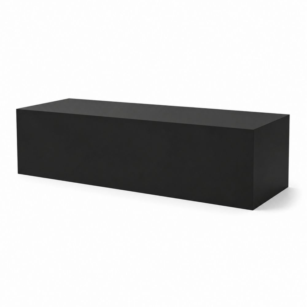 Mesa de centro rectangular de madera negra 120x40x40 cm-Zenterrae