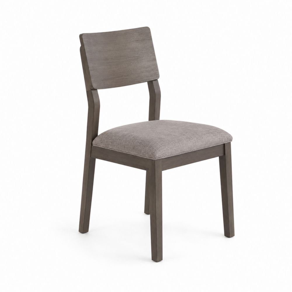 Silla de madera de haya con asiento de poliéster gris-Zenterrae