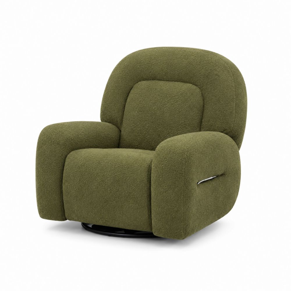 Sillón Reclinable de Tela Verde-Zenterrae